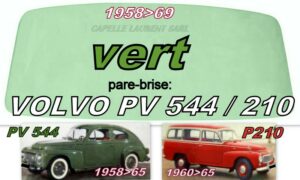Pare-brise teinté vert VOLVO PV544/P210 - 1958/69