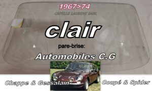 Pare-brise clair C.G -1967/74