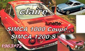 Lunette claire SIMCA 1200S/1000 Coupé - 1963/72
