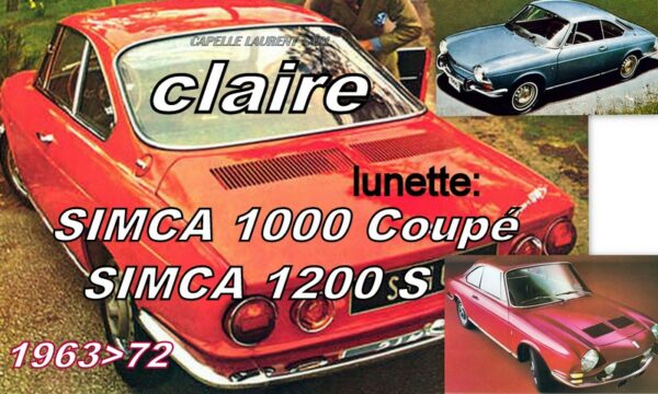 Lunette claire SIMCA 1200S/1000 Coupé - 1963/72