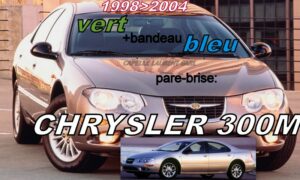Pare-brise teinté vert +bandeau bleu CHRYSLER 300M - 1998/04