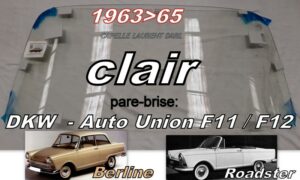 Pare-brise clair DKW - AUTO UNION F11/F12 - 1963/65
