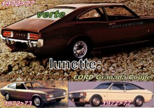 Lunette teintée verte FORD GRANADA MK1/CONSUL COUPE - 1974/77