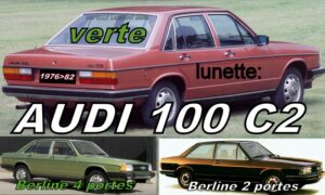 AUDI 100 C2 lunette teintée verte - 1976/82