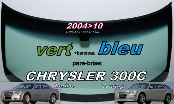 CHRYSLER 330C pare-brise teinté vert +bandeau bleu - 2004/10