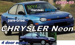 CHRYSLER NEON pare-brise teinté vert +bandeau bleu - 1994/99