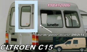 CITROEN C15 lunette droite claire - 1984/2006