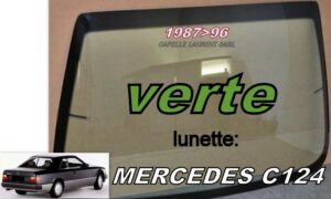 MERCEDES C124 lunette teintée verte  - 1987/96