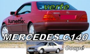 MERCEDES C140 lunette teintée verte -  1992/98