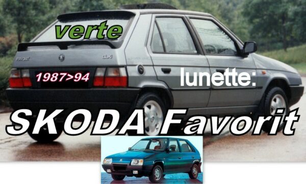 SKODA FAVORIT lunette teintée verte - 1987/94