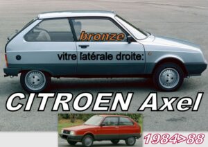 CITROEN AXEL vitre latérale droite teintée bronze - 1984/88