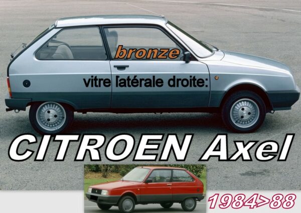 CITROEN AXEL vitre latérale droite teintée bronze - 1984/88