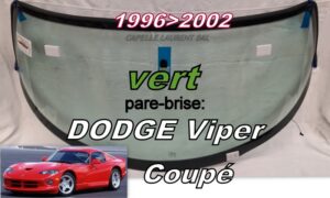Pare-brise teinté vert DODGE VIPER COUPE - 1996/2002