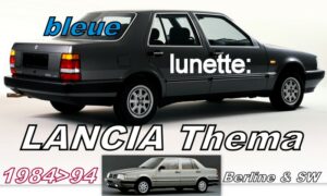 LANCIA THEMA lunette teintée bleue - 1984/94
