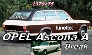 OPEL ASCONA A BREAK lunette claire - 1970/75