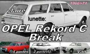 OPEL REKORD C BREAK lunette claire - 1966/71