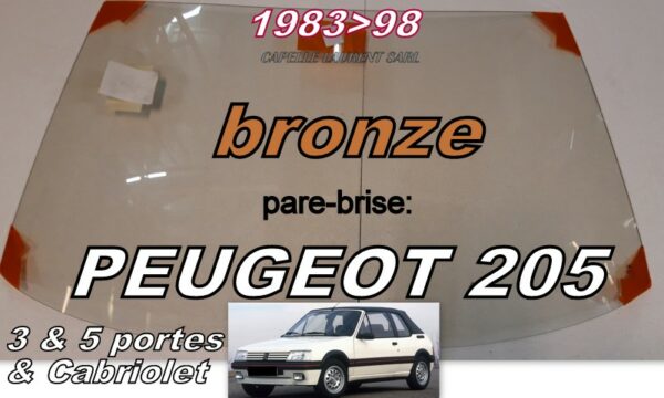 Pare-brise teinté bronze PEUGEOT 205  - 1983/98
