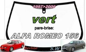 ALFA ROMEO 156 pare-brise teinté vert - 1997 /2006