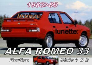 ALFA ROMEO 33 série 1.2 lunette teintée bronze - 1983/89