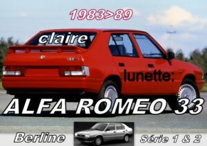 ALFA ROMEO 33 série 1.2 lunette claire - 1983/89