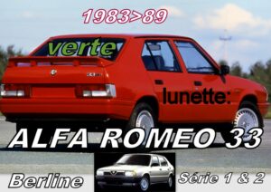 ALFA ROMEO 33 série 1.2 lunette teintée verte - 1983/89