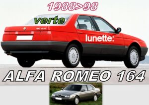 ALFA ROMEO 164 lunette teintée verte - 1988/98