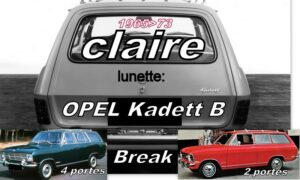 OPEL KADETT B BREAK lunette claire - 1965/73