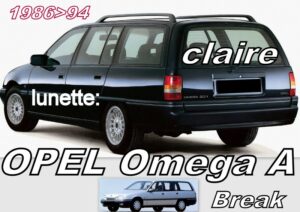 OPEL OMEGA A BREAK lunette claire - 1986/94