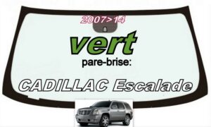 CADILLAC ESCALADE pare-brise teinté vert - 2007/14
