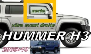 HUMMER H3 vitre de porte AVANT DROITE - 2005/10