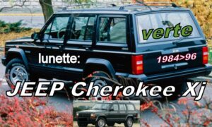 JEEP CHEROKEE XJ lunette teintée verte - 1984/96