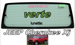 JEEP CHEROKEE XJ lunette teintée verte - 1997/2001