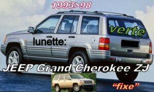 JEEP GRAND CHEROKEE ZJ lunette teintée verte - 1993/98