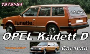 OPEL KADETT D CARAVAN lunette claire - 1979/84