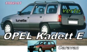 OPEL KADETT E CARAVAN lunette teintée verte - 1984/91