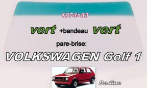 VOLKSWAGEN GOLF 1 pare-brise teinté vert +bandeau vert - 1974/83