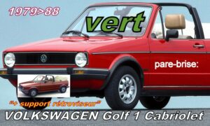 VOLKSWAGEN GOLF 1 CABRIOLET pare-brise teinté vert - 1979/88