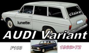 AUDI BREAK F103 lunette claire - 1966/72