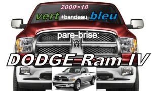 DODGE RAM 4 pare-brise teinté vert +bandeau bleu - 2009/18