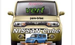 NISSAN CUBE pare-brise teinté vert - 2009/11 +capteur