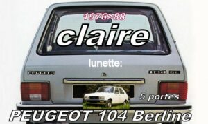 PEUGEOT 104 BERLINE 5P lunette claire - 1976/88