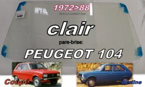 Pare-brise clair PEUGEOT 104 - 1972/88