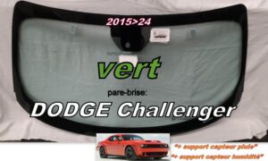 DODGE CHALLENGER pare-brise teinté vert - 2015/24 + 2 capteurs