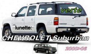 CHEVROLET SUBURBAN lunette teintée verte - 2000/06