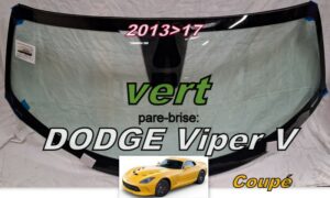 Pare-brise teinté vert DODGE VIPER COUPE - 2013/17