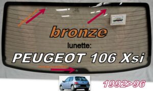 PEUGEOT 106 XSI lunette teintée bronze - 1992/96