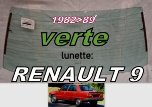 RENAULT 9 lunette teintée verte - 1982/89