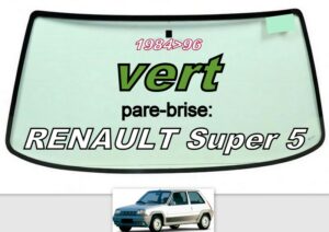 RENAULT SUPER 5 pare-brise teinté vert - 1985/96
