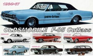 OLDSMOBILE F-85 2/4 D/SW/CAB pare-brise clair - 1964/67