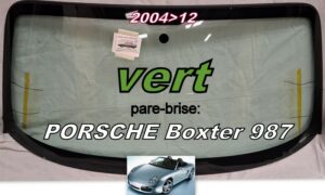 PORSCHE 987 BOXTER pare-brise teinté vert +bandeau vert -  2004/12